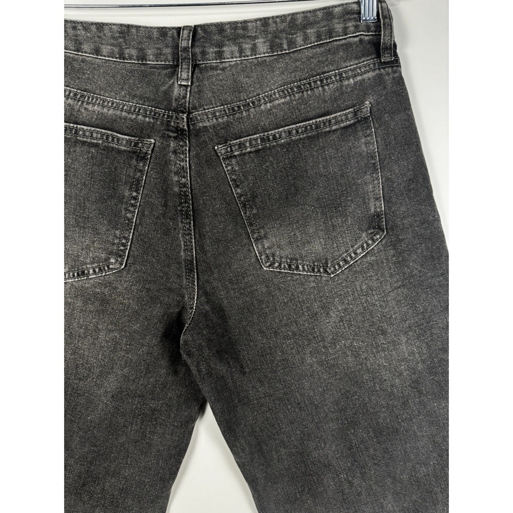Womens Jeans Black Baggy Wide Leg Distressed Wash Star NWT Size 7/28 Y2K Grunge - Picture 9 of 16